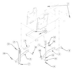 Implement Lift Hanger Diagram and Parts List for GT2544 K015-Before-13A2D7L710 Cub Cadet Lawn Tractor